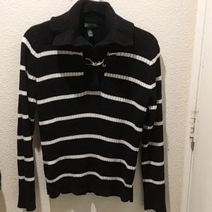 Elegant Black and White Sweater